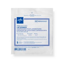 X-Ray Detectable Sterile Lap Sponge,12" x 12", 5/Pack,40 Packs / Case
