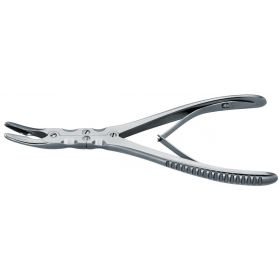Beyer Rongeur Forceps,Curved,3 mm Bite,7",Double Action