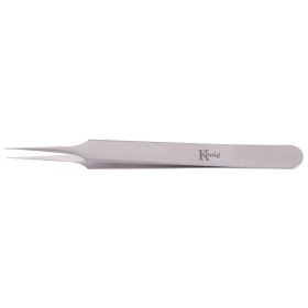 4.25"(10.8 cm) Long 9 mm Wide Jeweler-Type Forceps with Straight 0.4 mm Tips