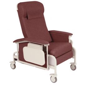 Serenity Drop-Arm Clinical Recliner, Burgundy