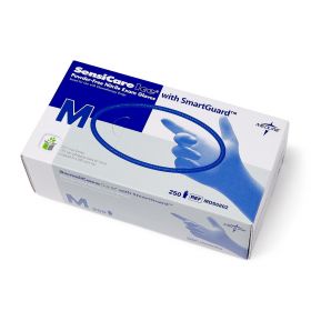 SensiCare Ice Powder-Free Nitrile Exam Gloves with SmartGuard Film, Size M, MDS6802