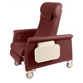 Elite Clinical Recliner with Dual Swing-Away Arms, Burgundy