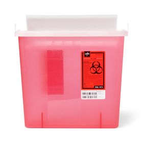 Wall-Mount Sharps Container, Red, 5 qt