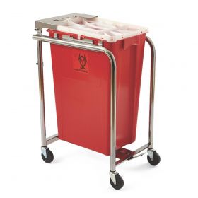 Cart with Pedal for Medline 8- to 18-gal. Sharps Containers, Cart Only