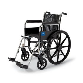 Excel Wheelchair, Permanent Arms, Fixed Footrests, 18"