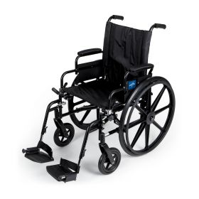 K4 Basic Lightweight Wheelchair with Swing-Back Desk-Length Arms and Swing-Away Footrests, 20" Width