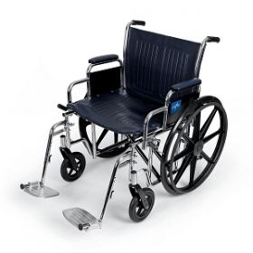 Excel Wheelchair with Removable Desk-Length Arms and Swing-Away Footrests, 20"W