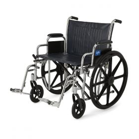 Excel Wheelchair with Removable Desk-Length Arms and Swing-Away Footrests, 24"W
