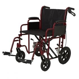 Bariatric Transport Chair with Removable Desk-Length Arms and Swing-Away Footrests, 500 lb. Capacity, 22" Width
