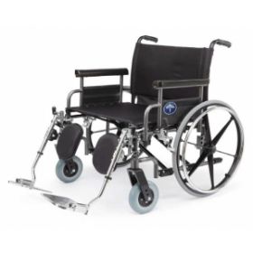 Shuttle Extra-Wide Bariatric Wheelchair with Removable Desk Length Arms and Elevating Legrests, 30"