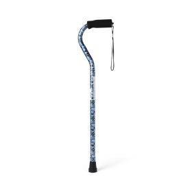 Aluminum Fashion Cane with Offset Handle, Blue Camo, MDS86420CAMOH