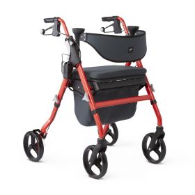 Empower Rollator with Microban-Treated Touch Points and Seat, Red