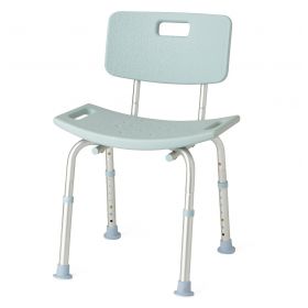 Knockdown Bath Bench with Back and Microban Treatment MDS89745KDMBH