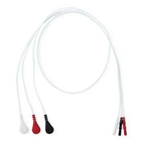 Disposable ECG Leadwire for DIN Machines, Snap Electrode Connection, 3-Lead
