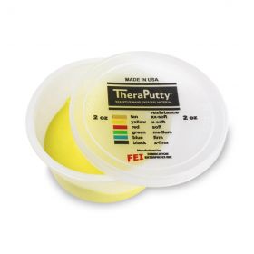 CanDo TheraPutty Hand Therapy Putty, Antimicrobial, 2 oz., Yellow, X-Soft Resistance