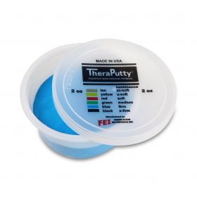 CanDo TheraPutty Hand Therapy Putty, Antimicrobial, 2 oz., Blue, Firm Resistance