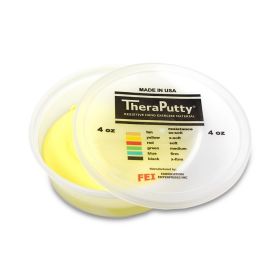 CanDo TheraPutty Hand Therapy Putty, Antimicrobial, 4 oz., Yellow, X-Soft Resistance