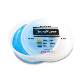 CanDo TheraPutty Hand Therapy Putty, Antimicrobial, 4 oz., Blue, Firm Resistance
