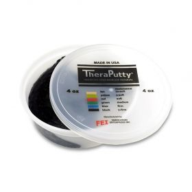 CanDo TheraPutty Hand Therapy Putty, Antimicrobial, 4 oz., Black, X-Firm Resistance