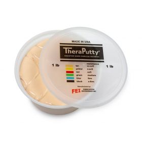 CanDo TheraPutty Hand Therapy Putty, Antimicrobial, 1 lb., Tan, 2X-Soft Resistance