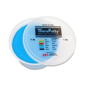CanDo TheraPutty Hand Therapy Putty, Antimicrobial, 1 lb., Blue, Firm Resistance