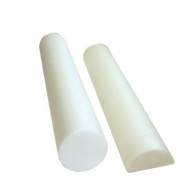 PE Jumbo Foam Roller, White, Half Round, 8" x 36"