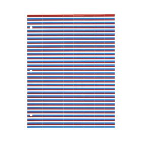 Instrument ID Tape Sheet, Red / White / Blue, 1/4" Wide