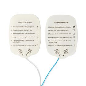 Zoll Compatible Adult Radiotransparent Defibrillator Pad with Leads-In Packaging