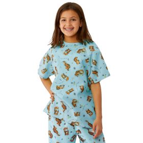 Pediatric IV Gown, Tiger, Blue, Size L