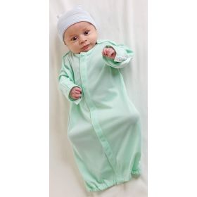 IV Gown with Plastic-Snap Front and Sleeve, Infant, 0-6 Month, Green