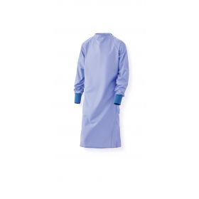 Blockade Reusable Cover Gown, 1-Ply, Ceil Blue, Snaps at Neck, Ties at Back, Size L