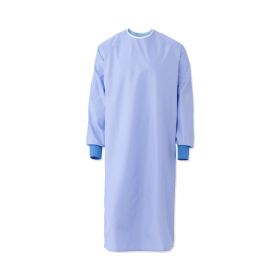Blockade Reusable Cover Gown, 1-Ply, Ceil Blue, AngelStat Back, Ties at Neck and Back, Size L