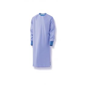 Blockade Reusable Cover Gown, 1-Ply, Ceil Blue, AngelStat Back, Snaps at Neck, Ties at Back, Size L