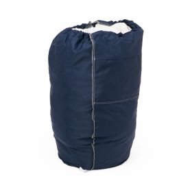 Nylon Hamper Bag with Flip Top and Elastic Closure, 18", Navy, 2 Dozen