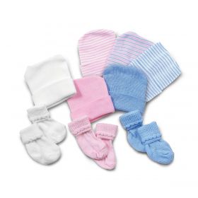 Infant Head Warmer, Pink / Blue Stripe