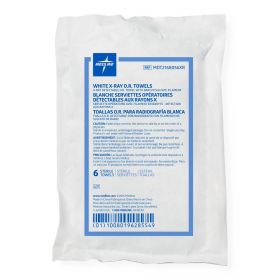 Sterile Disposable Deluxe X-Ray Detectable OR Towel,17'' x 27'',White,6/Pack,12 Packs /Case