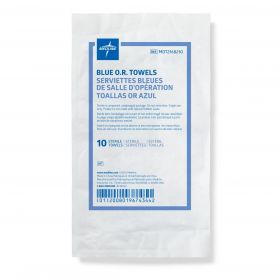 Sterile Disposable Deluxe OR Towel,Blue,17'' x 27'',10/Pack