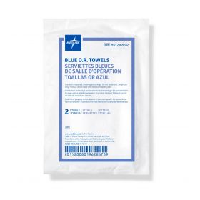 Sterile Disposable OR Towel,Blue,17'' x 27'',2/Pack