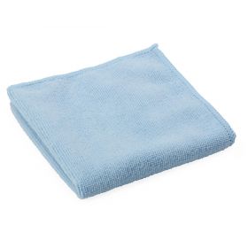 Microfiber Cleaning Cloth, 12" x 12", Medium-Weight, Blue