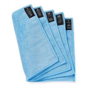 Clean-by-Sequence Microfiber Towel Booklet, Post-Acute Bathroom, Blue