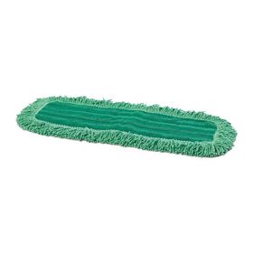 Microfiber Advantage Sweep Wet / Dry Mop Head with Fringe, Green, 18"