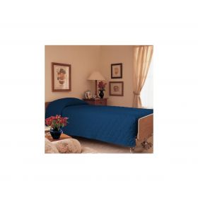 Cozy Non-Reversible Twin-Sized Capped Quilt, Federal Blue, 71" x 102"