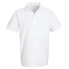 Button Front Chef Shirt, White, Size M