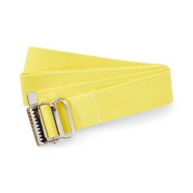 Washable Cotton Gait / Transfer Belt with Metal Buckle, Bariatric, 2" x 72", Yellow