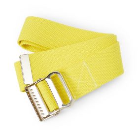 Washable Cotton Gait / Transfer Belt with Metal Buckle, 2" x 54", Yellow