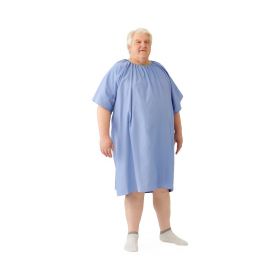 100% Cotton Hyperbaric Patient Gown, Blue, Size 10XL