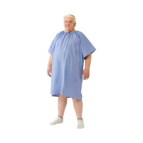 100% Cotton Hyperbaric Patient Gown, Blue, Size 10XL