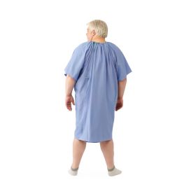 100% Cotton Hyperbaric Patient Gown, Blue, Size 3XL