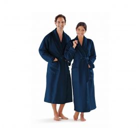Patient Robe, Microfiber, Navy, One Size Fits Most