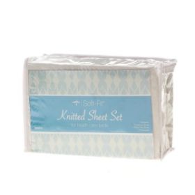 Soft-Fit Knit Sheet Set in White